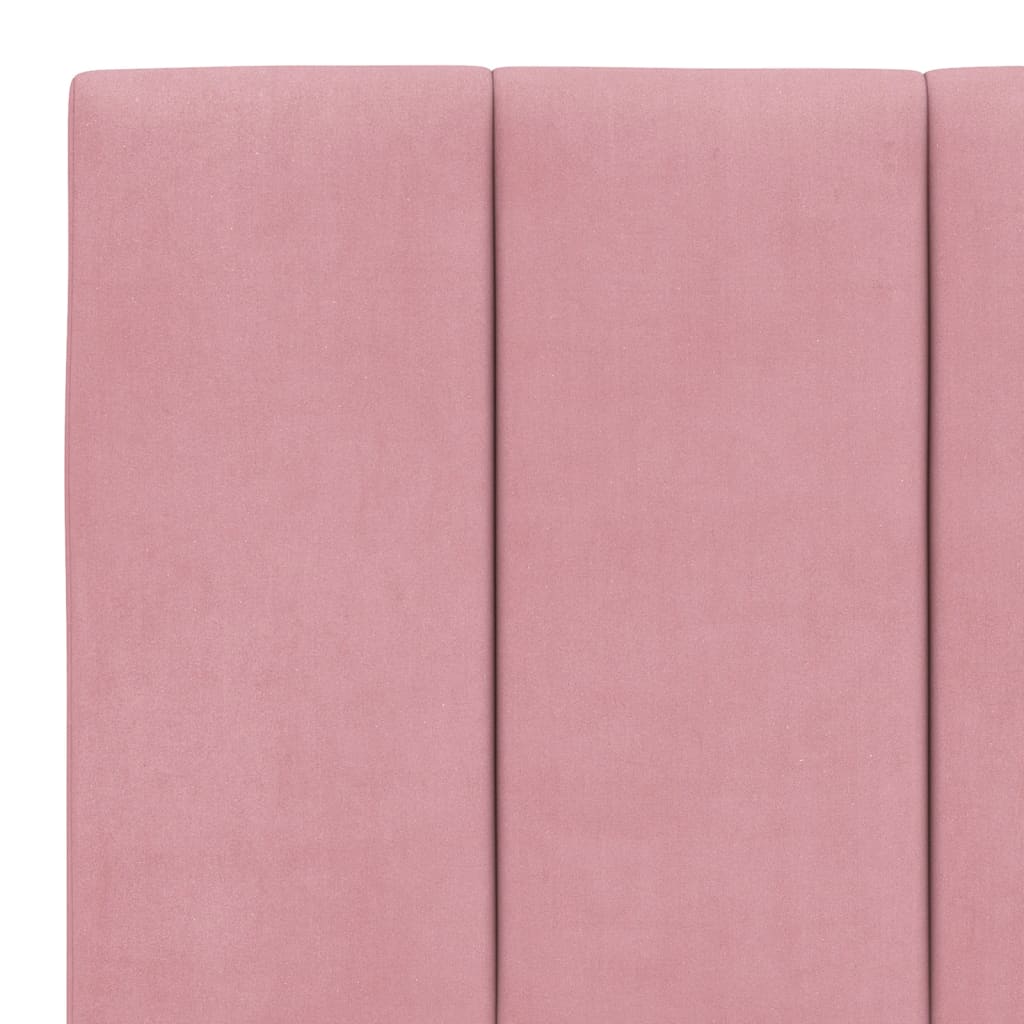 Almofadão de cabeceira 160 cm veludo rosa