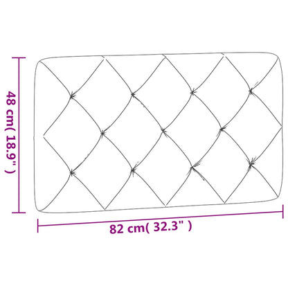 Almofadão de cabeceira 80 cm veludo cinzento-claro