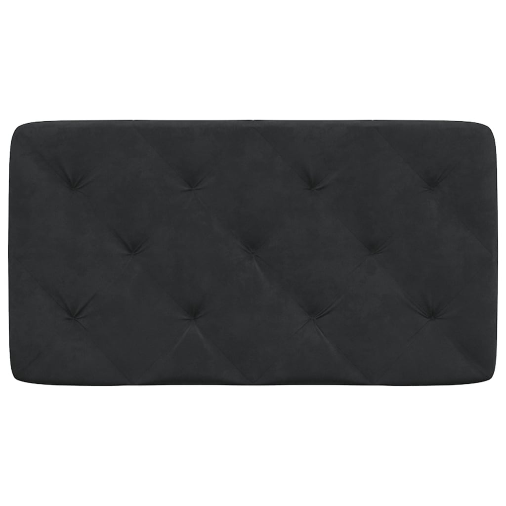 Almofadão de cabeceira 80 cm veludo preto