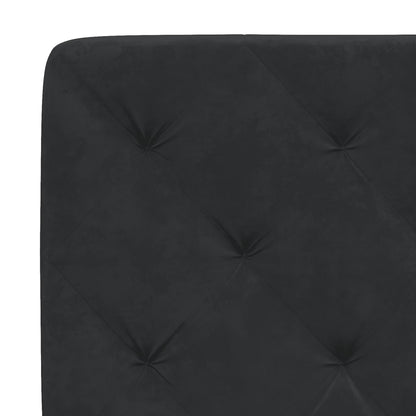 Almofadão de cabeceira 80 cm veludo preto