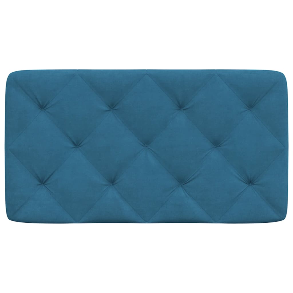 Almofadão de cabeceira 80 cm veludo azul