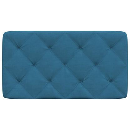 Almofadão de cabeceira 80 cm veludo azul