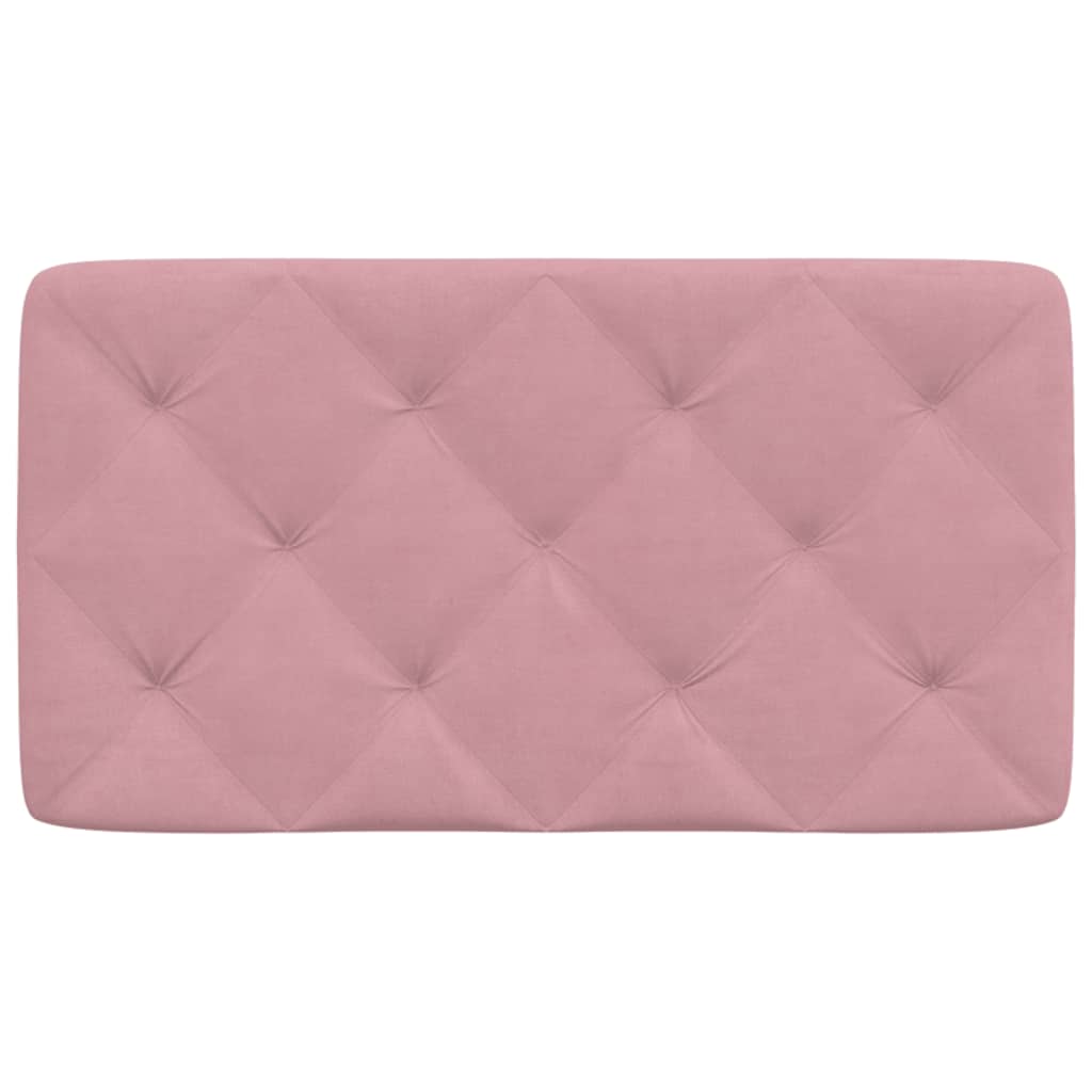 Almofadão de cabeceira 80 cm veludo rosa