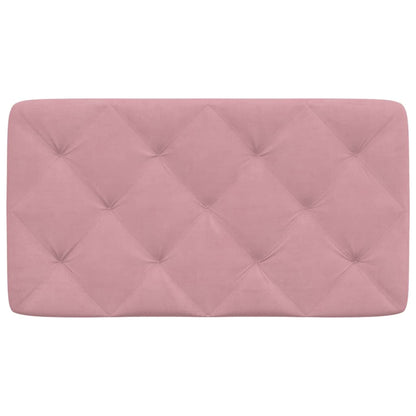 Almofadão de cabeceira 80 cm veludo rosa