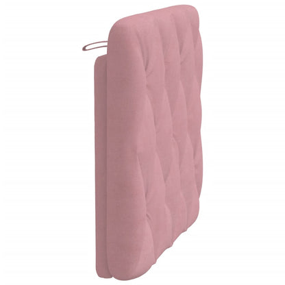 Almofadão de cabeceira 80 cm veludo rosa