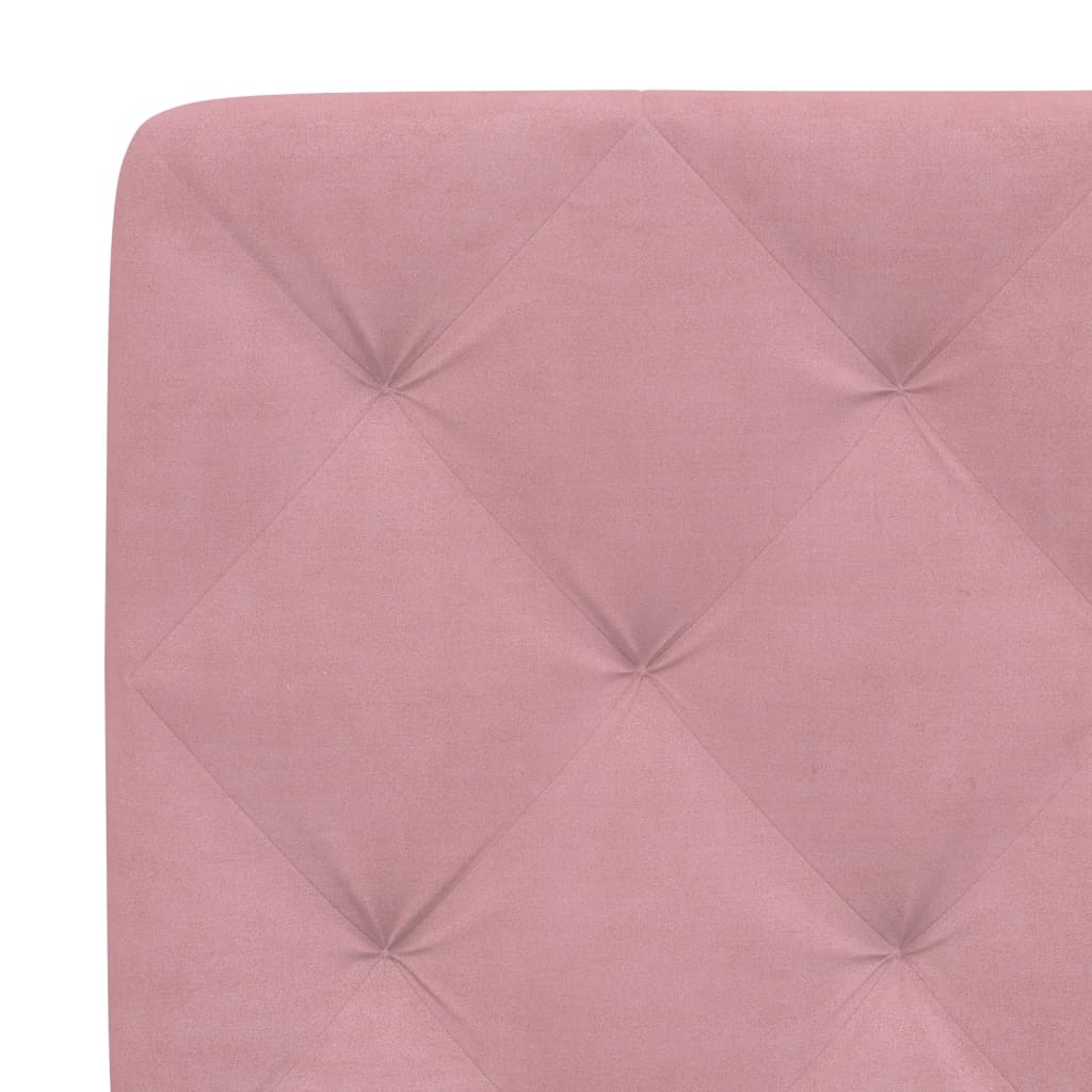 Almofadão de cabeceira 80 cm veludo rosa