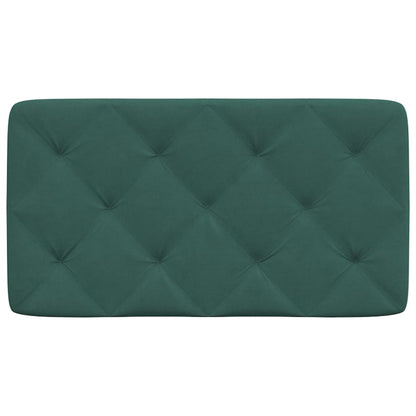 Almofadão de cabeceira 90 cm veludo verde-escuro