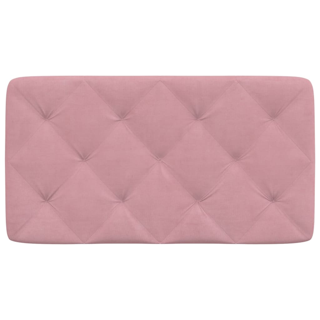 Almofadão de cabeceira 90 cm veludo rosa