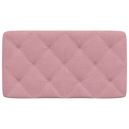 Almofadão de cabeceira 90 cm veludo rosa