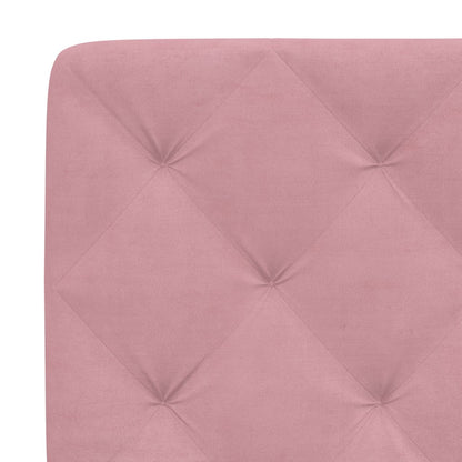 Almofadão de cabeceira 90 cm veludo rosa