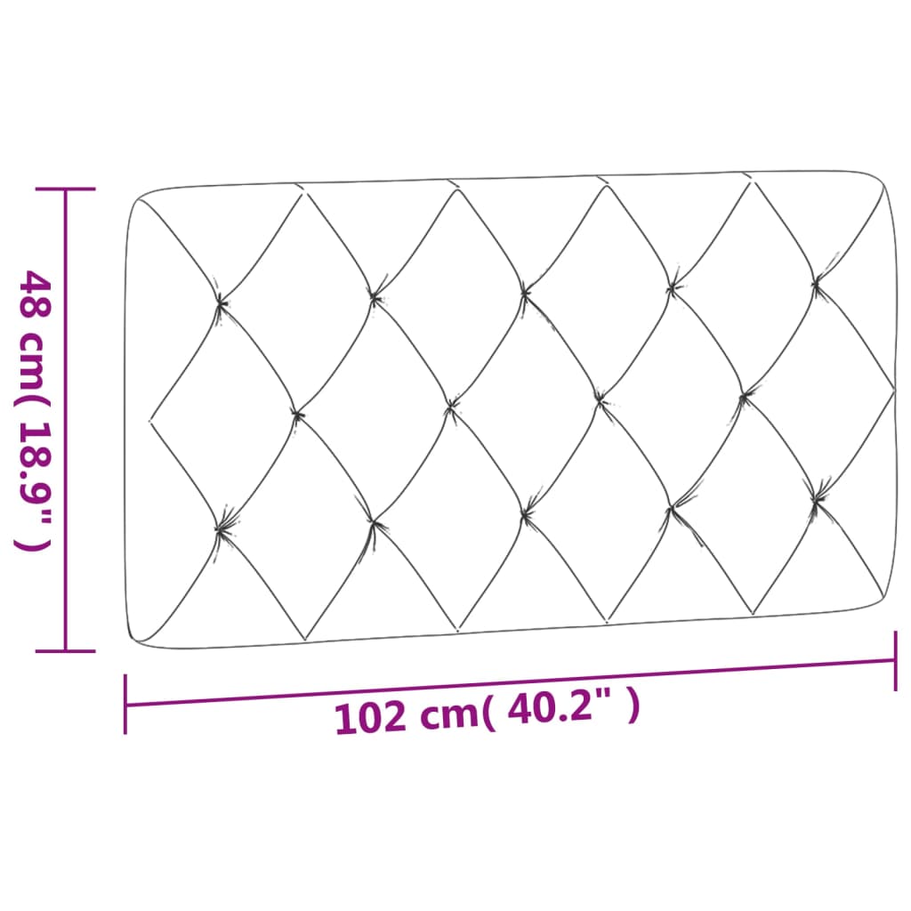 Almofadão de cabeceira 100 cm veludo cinzento-claro