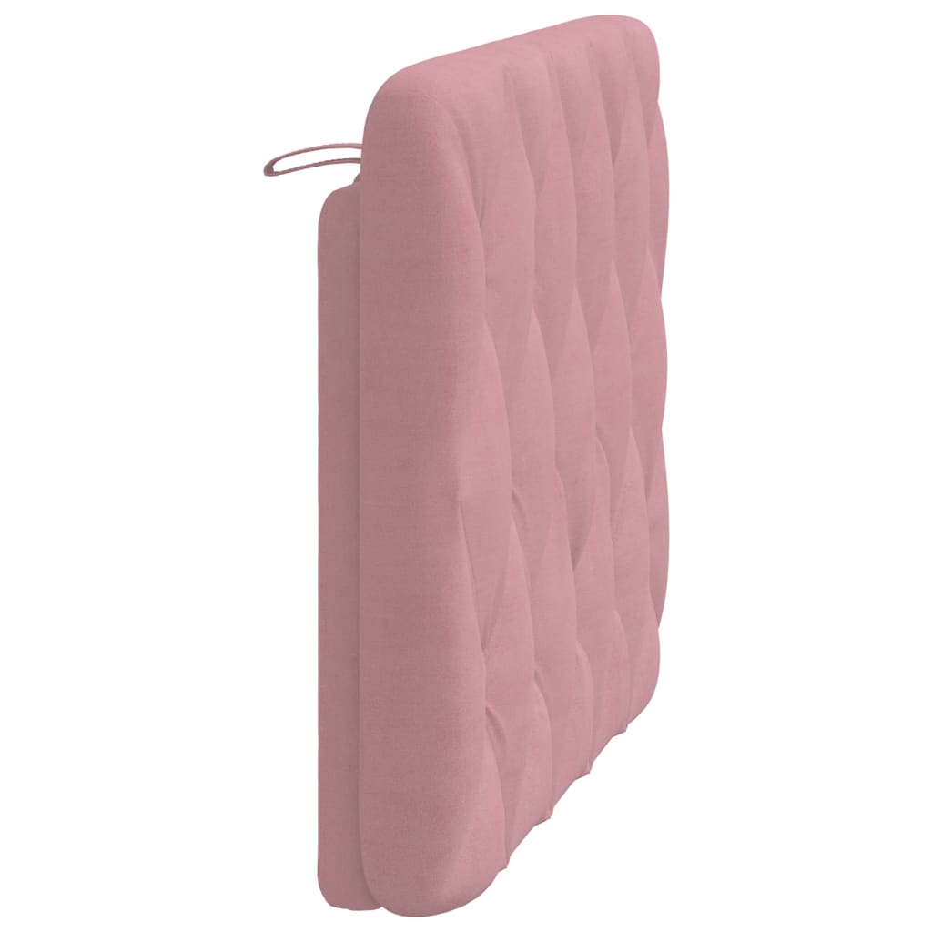 Almofadão de cabeceira 100 cm veludo rosa