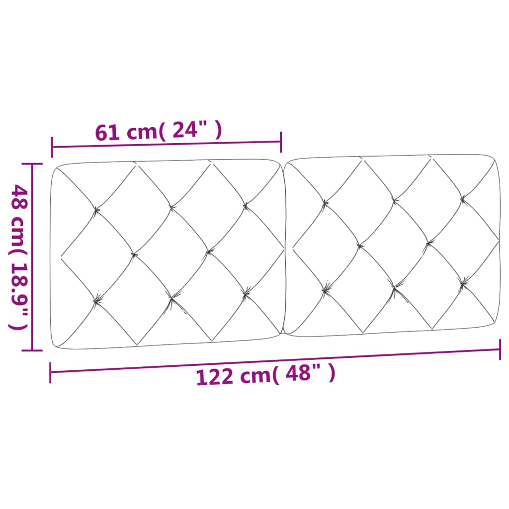 Almofadão de cabeceira 120 cm veludo cinzento-claro