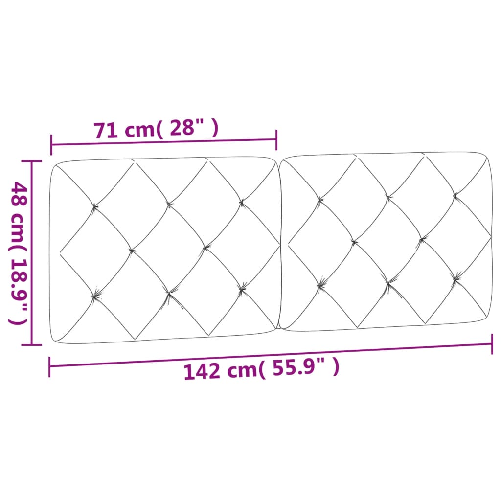 Almofadão de cabeceira 140 cm veludo preto