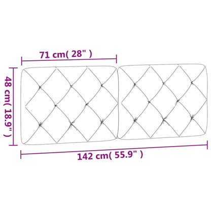 Almofadão de cabeceira 140 cm veludo preto