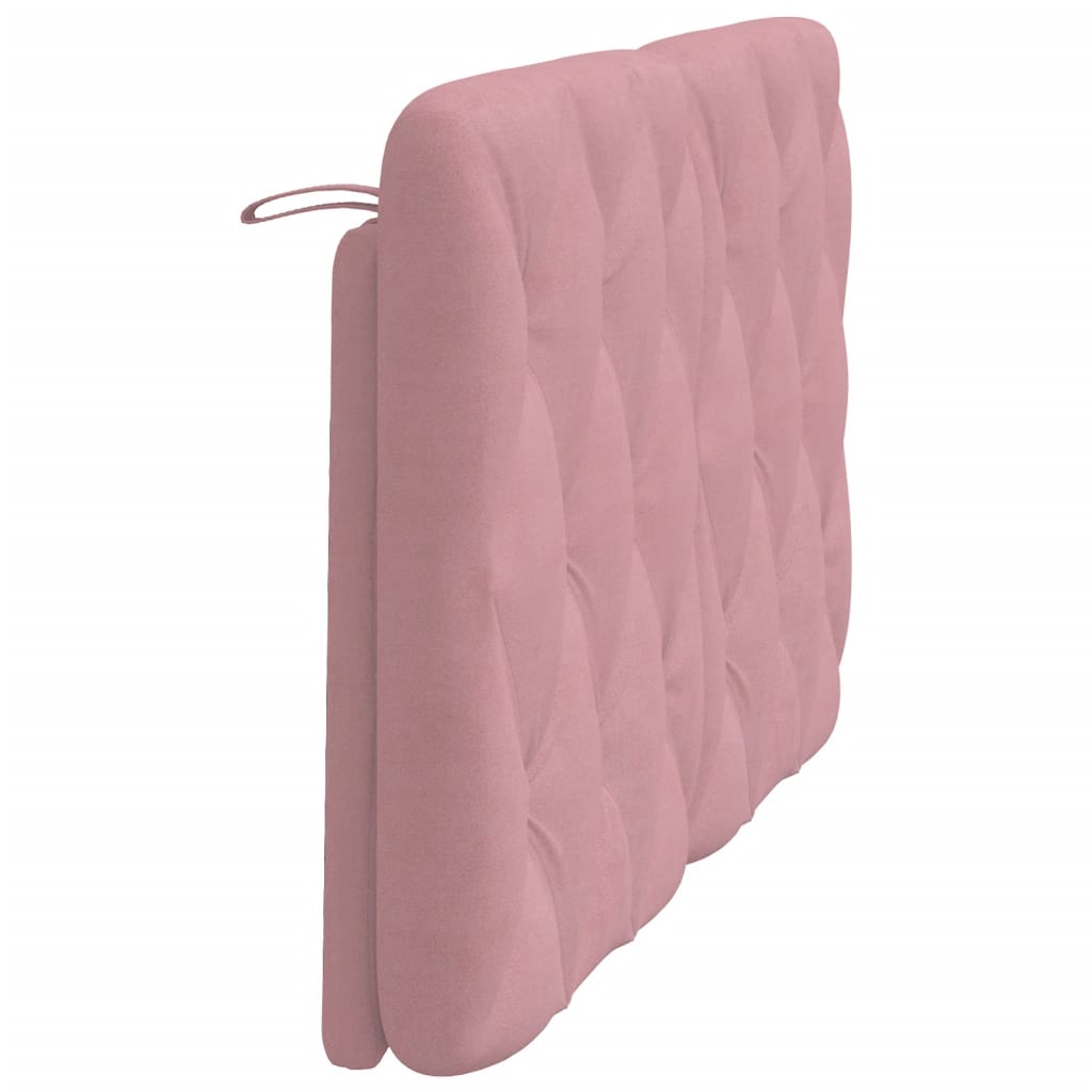 Almofadão de cabeceira 140 cm veludo rosa