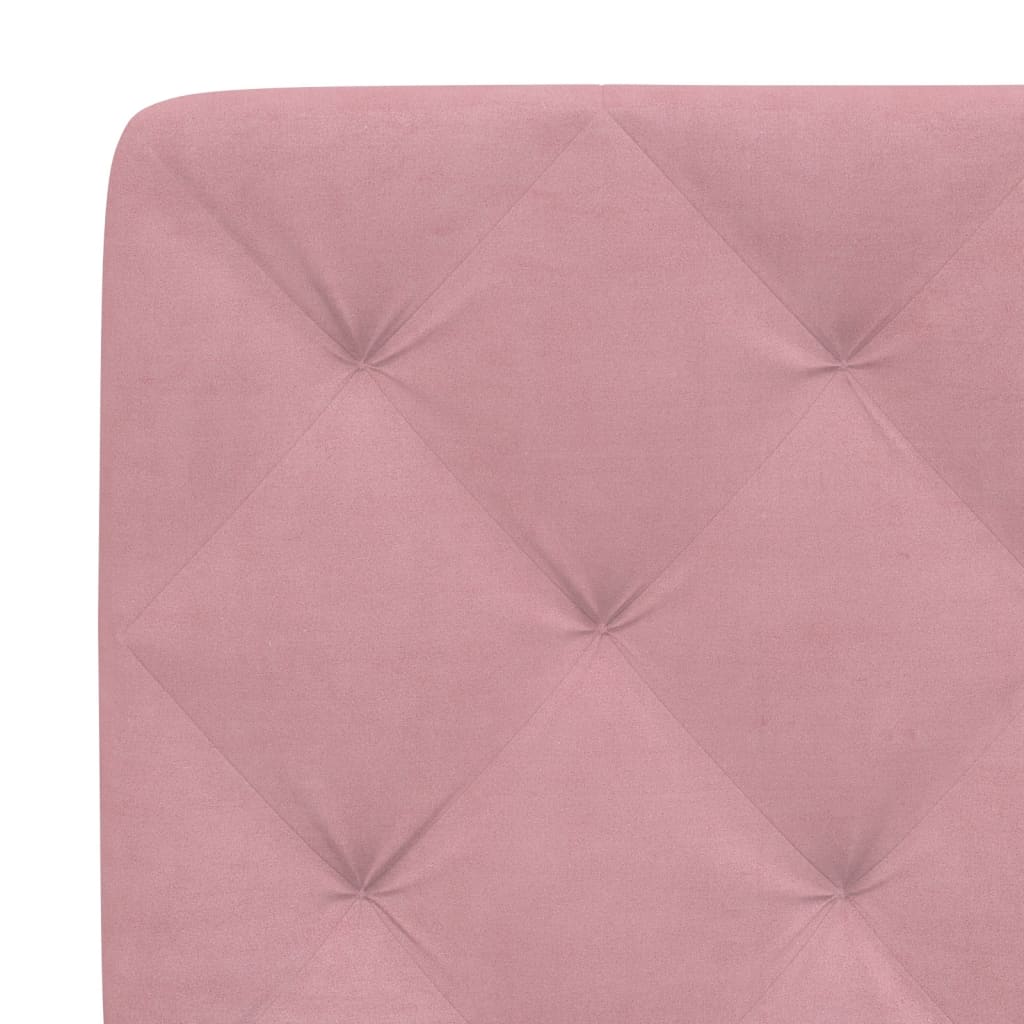 Almofadão de cabeceira 140 cm veludo rosa