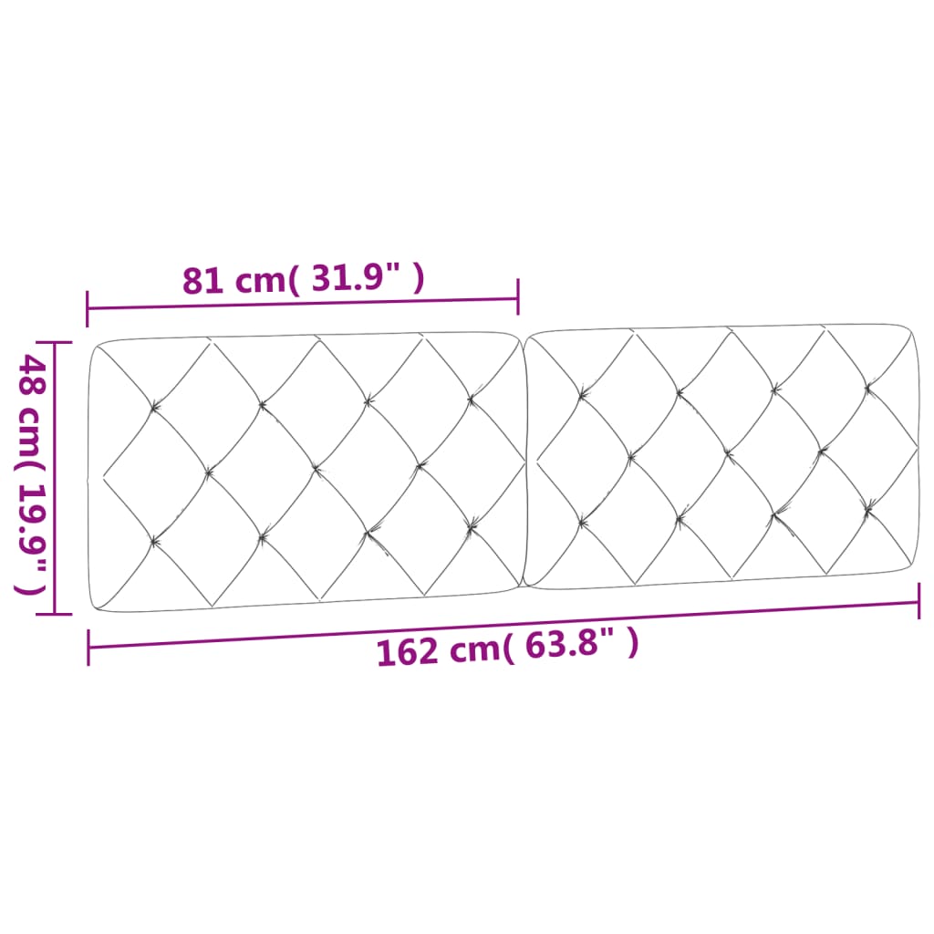 Almofadão de cabeceira 160 cm veludo cinzento-claro