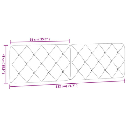 Almofadão de cabeceira 180 cm veludo cinzento-escuro