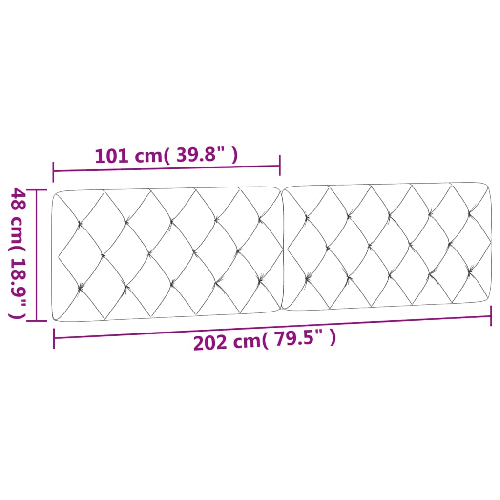 Almofadão de cabeceira 200 cm veludo cinzento-claro