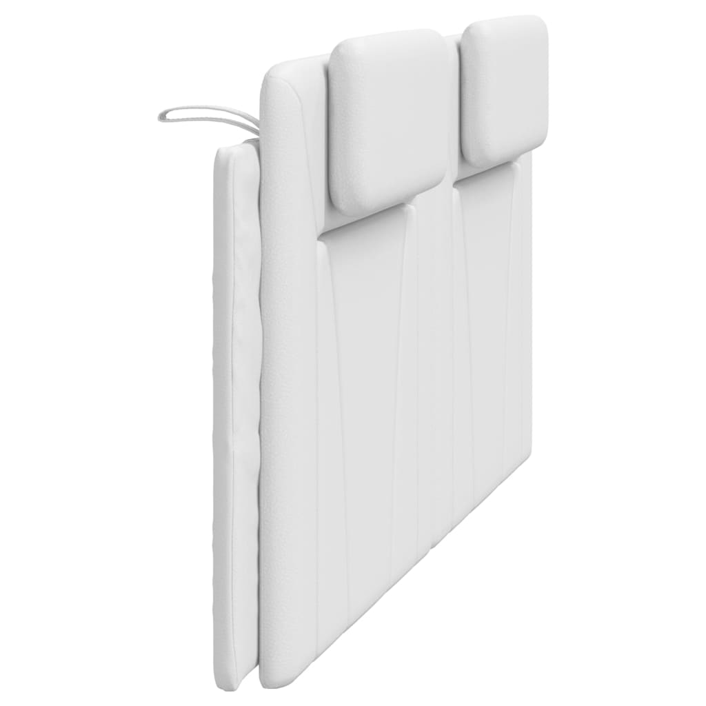 Almofadão de cabeceira 180 cm couro artificial branco