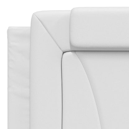 Almofadão de cabeceira 180 cm couro artificial branco