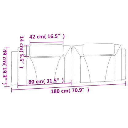 Almofadão de cabeceira 180 cm couro artificial branco