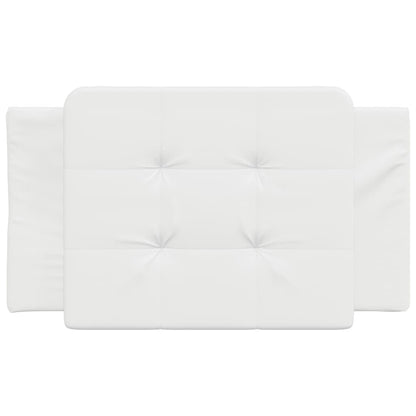 Almofadão de cabeceira 90 cm couro artificial branco