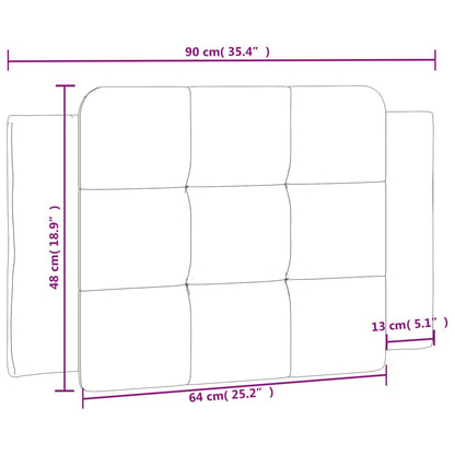 Almofadão de cabeceira 90 cm couro artificial branco