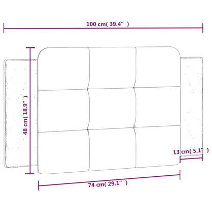 Almofadão de cabeceira 100 cm couro artificial preto