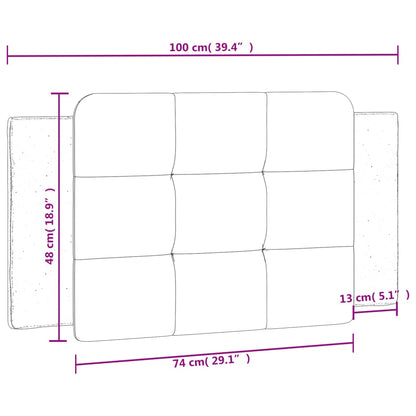 Almofadão de cabeceira 100 cm couro artificial branco