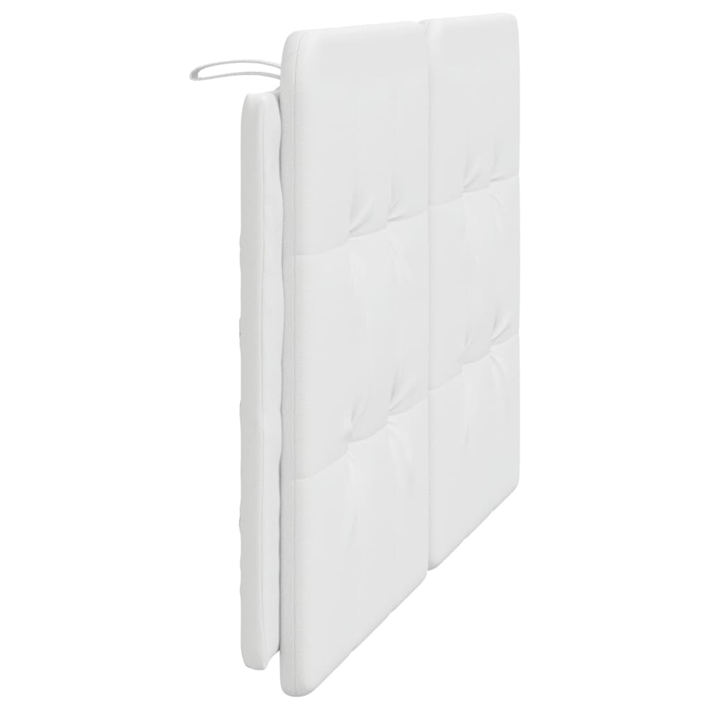 Almofadão de cabeceira 120 cm couro artificial branco