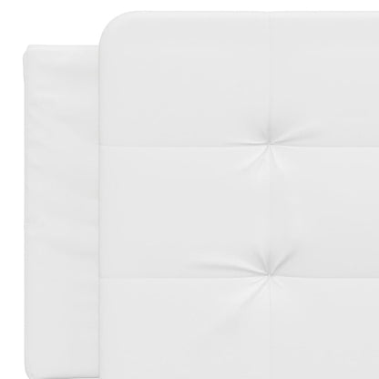 Almofadão de cabeceira 160 cm couro artificial branco