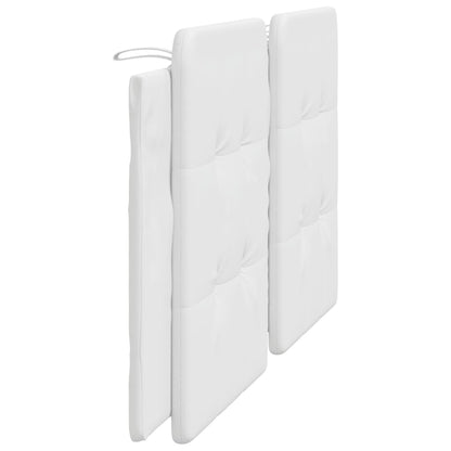 Almofadão de cabeceira 180 cm couro artificial branco