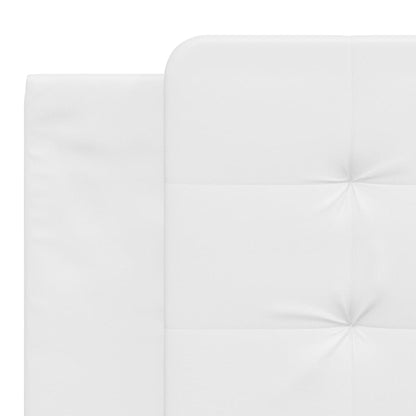 Almofadão de cabeceira 180 cm couro artificial branco