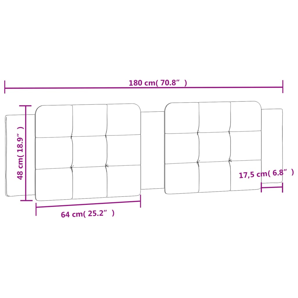 Almofadão de cabeceira 180 cm couro artificial cappuccino