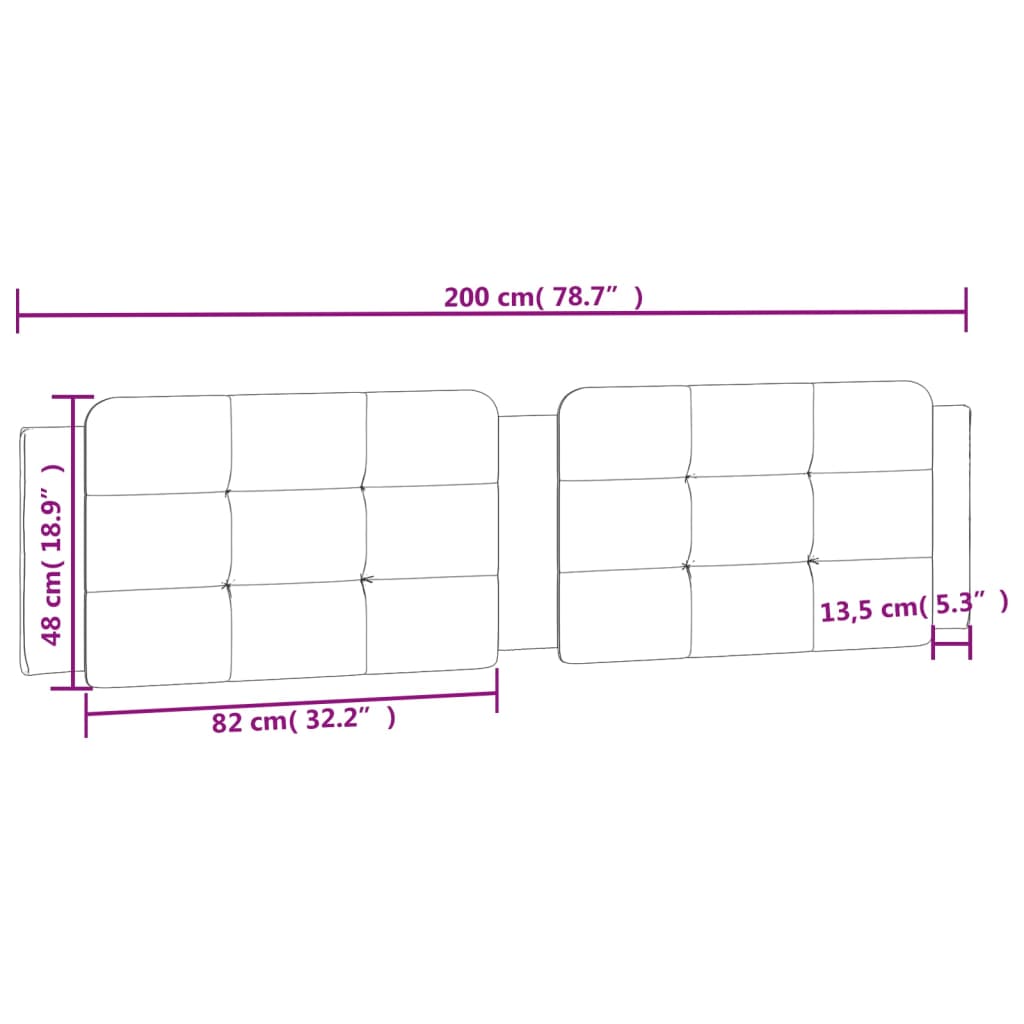 Almofadão de cabeceira 200 cm couro artificial preto