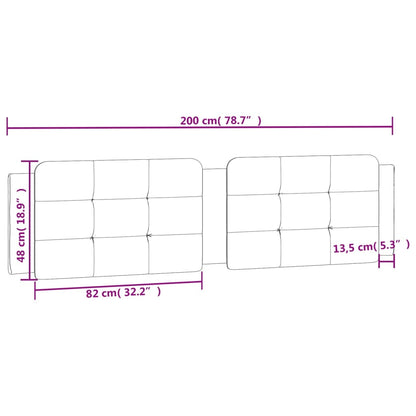 Almofadão de cabeceira 200 cm couro artificial preto