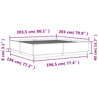 Estrutura de cama 200x200 cm derivados de madeira branco