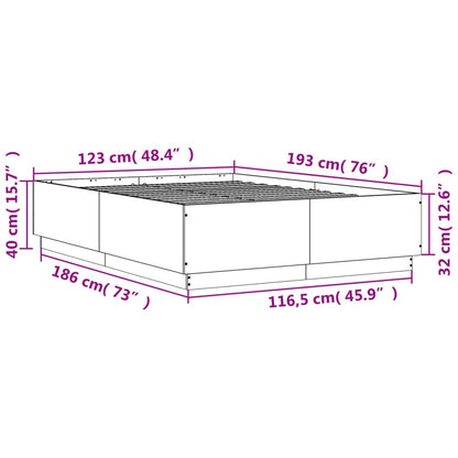 Estrutura de cama 120x190 cm derivados de madeira branco