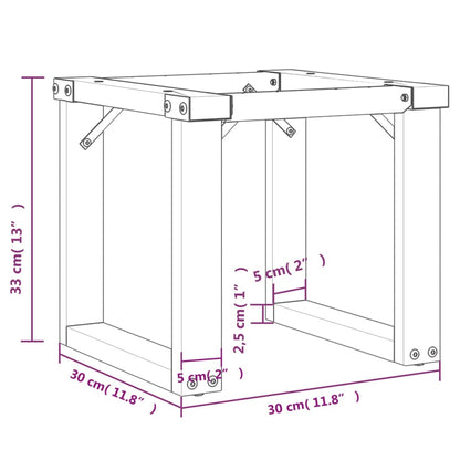 Pernas para mesa de centro 2 pcs estrutura em O ferro fundido