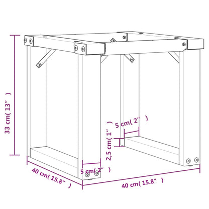 Pernas para mesa de centro estrutura em O ferro fundido