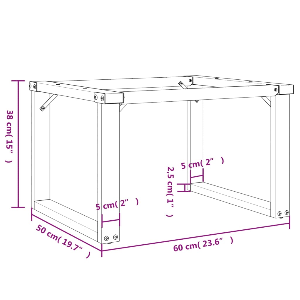 Pernas para mesa de centro estrutura em O ferro fundido