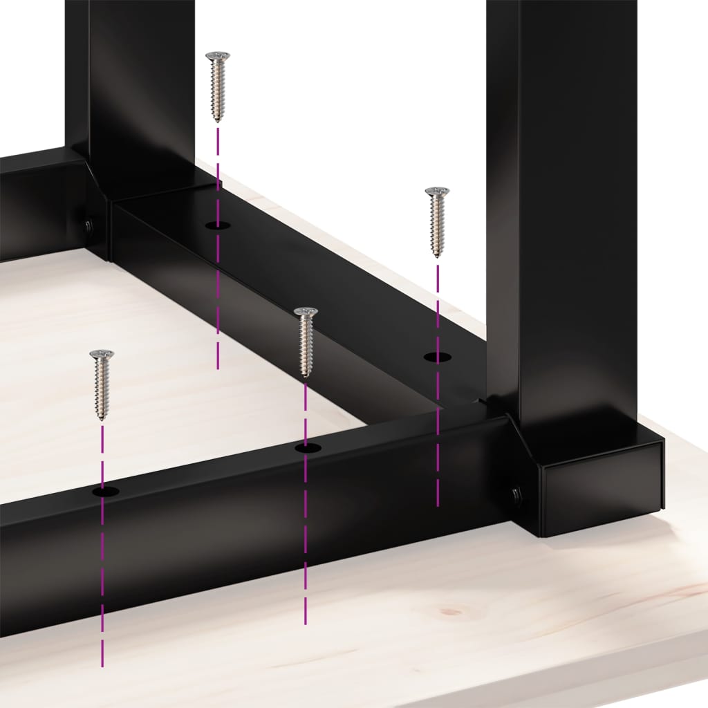 Pernas para mesa de centro estrutura em O ferro fundido