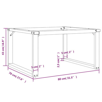 Pernas para mesa de centro estrutura em O ferro fundido