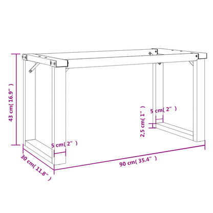 Pernas para mesa de centro estrutura em O ferro fundido