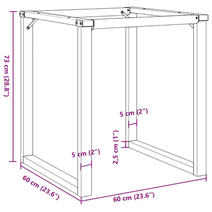 Pernas para mesa de jantar estrutura em O ferro fundido