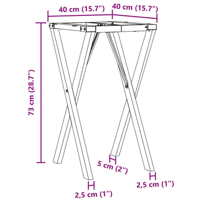 Pernas para mesa de jantar estrutura em X ferro fundido