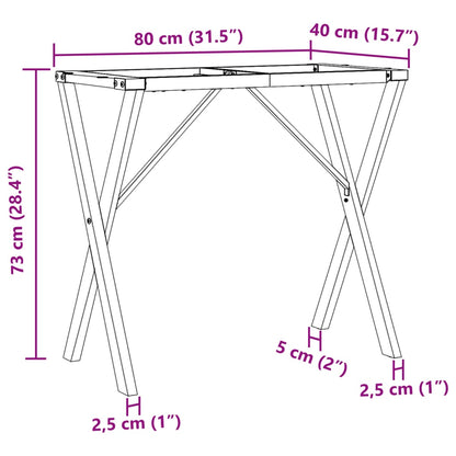 Pernas para mesa de jantar estrutura em X ferro fundido