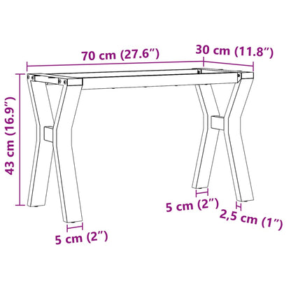 Pernas para mesa de centro estrutura em Y ferro fundido